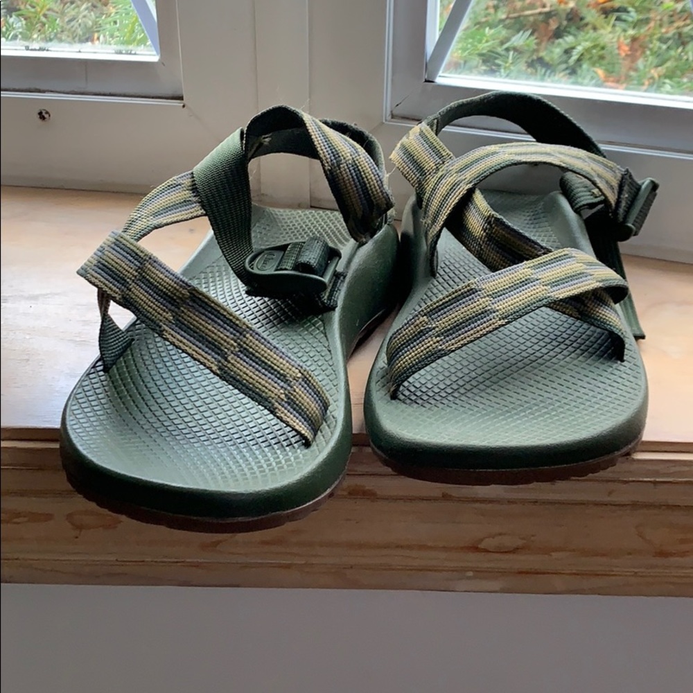Chaco Green and Yellow Sandals